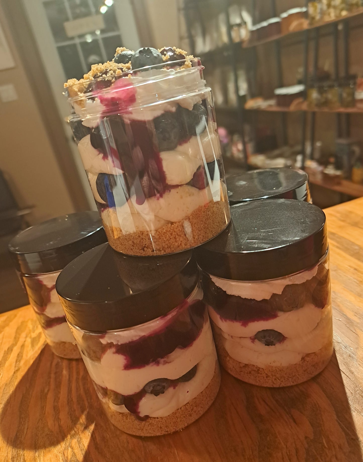 Blueberry Cheesecake Jars